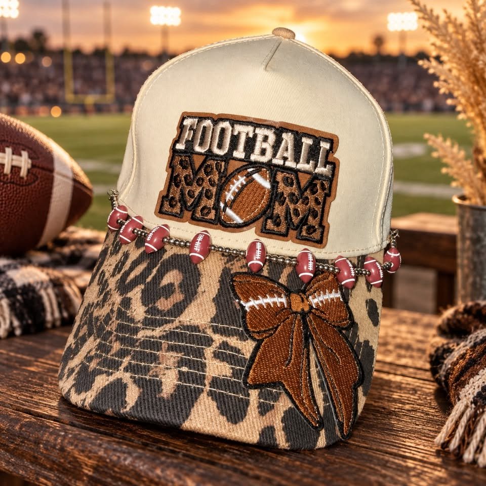Football Mom Leopard Trucker