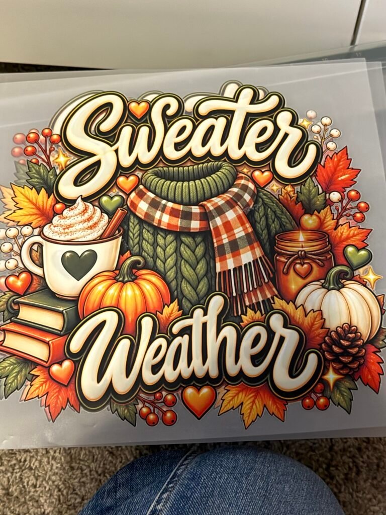 Sweater Weather Cozy Fall DTF Transfer