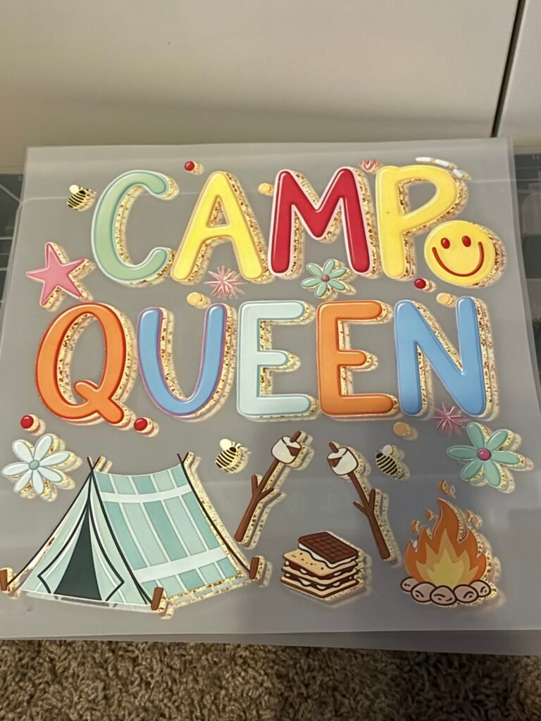 Camp Queen Retro Camping DTF Transfer