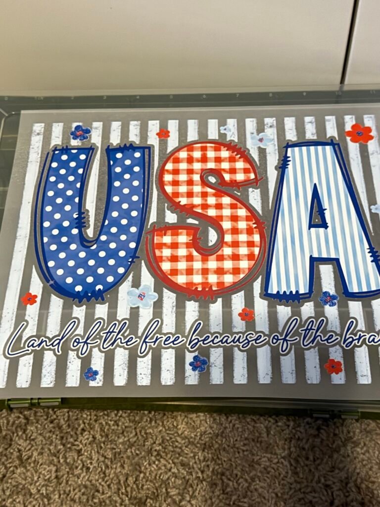 Patriotic USA Gingham DTF Transfer